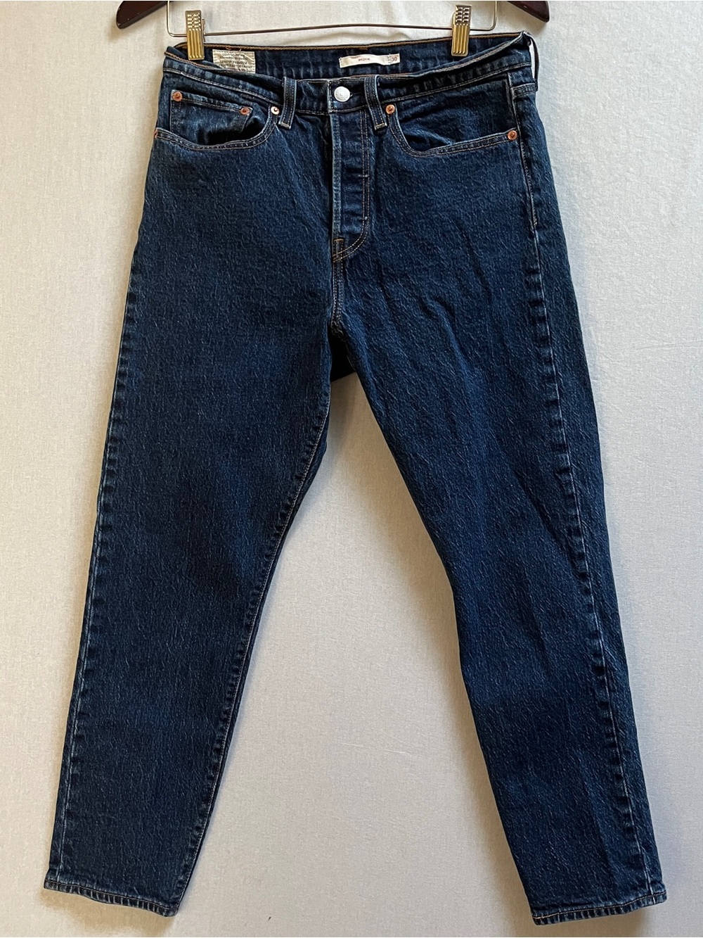 Levis Premium Wedgie High Rise Button Fly Straight Denim Jeans Size 30